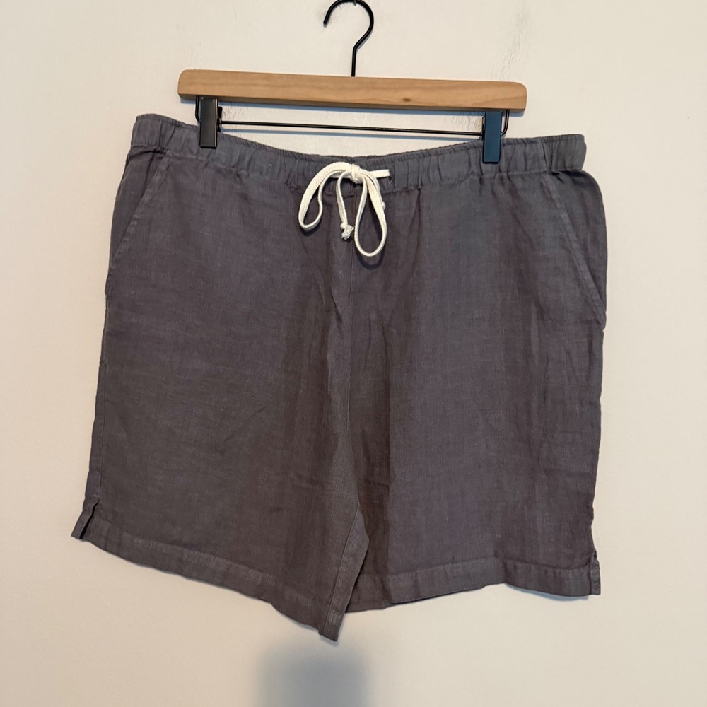 NWT‎ Alex Crane Bo Shorts linen XXXL gray casual lightweight vacation outdoor